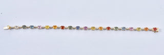 14K YELLOW GOLD MULTI-SAPPHIRE BRACELET 9.00CT