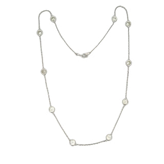 14K GOLD BEZEL BY THE YARD NECKLACE 3.75 CTS