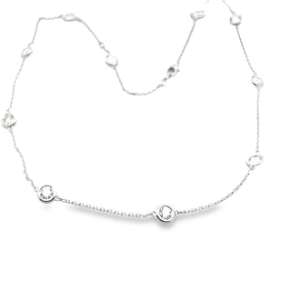 14K GOLD BEZEL BY THE YARD NECKLACE 4.00 CTS