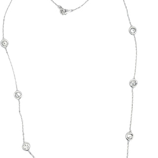 14K GOLD BEZEL BY THE YARD NECKLACE - 4.50 CTS