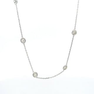 14K GOLD BEZEL BY THE YARD NECKLACE - 4.50 CTS