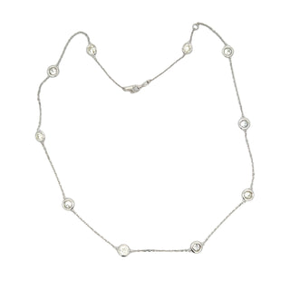 14K GOLD BEZEL BY THE YARD NECKLACE 5.50 CTS