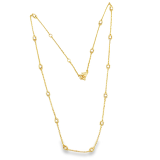14K GOLD DIAMONDS BY THE YARD NECKLACE 0.75 CTS
