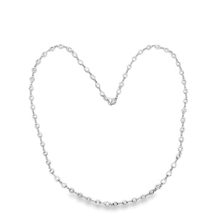 14K GOLD BEZEL BY THE YARD NECKLACE 4.00 CTS