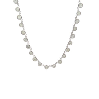 14K GOLD BEZEL BY THE YARD NECKLACE 4.00 CARATS ALL AROUND