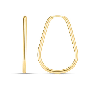14K Endless Pear Hoop Earring