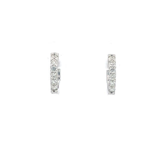 14K DIAMOND INSIDE OUT HOOP EARRINGS 0.50 CARATS