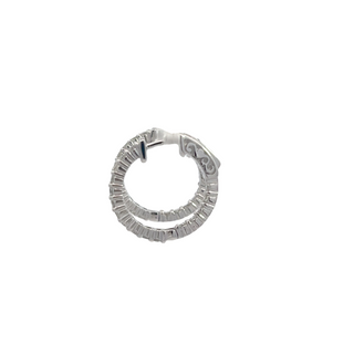 14K DIAMOND INSIDE OUT HOOP EARRINGS 1.25CT
