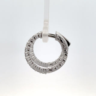 14K W/G LAB GROWN DIAMOND INSIDE OUT HOOPS 1.50CT