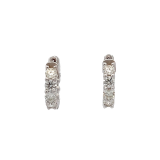 14K DIAMOND HUGGIE EARRINGS 1.75CT
