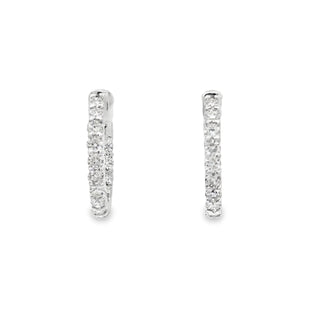 14K W/G DIAMOND INSIDE OUT HOOP EARRINGS 1.75CT