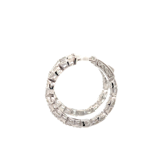 14K DIAMOND INSIDE OUT HOOP EARRINGS 2CT