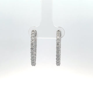 14K W/G LAB GROWN DIAMOND INSIDE OUT HOOPS 2.00CT