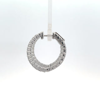 14K W/G LAB GROWN DIAMOND INSIDE OUT HOOPS 2.00CT