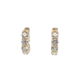 14K LAB GROWN DIAMOND HUGGIE EARRINGS 2.50CT