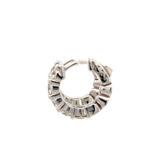 14K DIAMOND INSIDE OUT HOOP EARRINGS 3CT