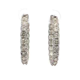 14K W/G DIAMIOND INSIDE OUT EARRINGS 5.25CT
