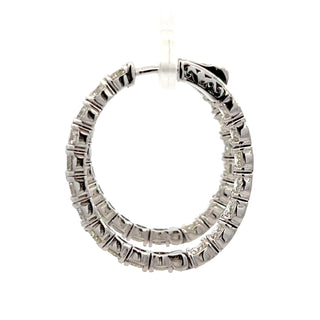 14K W/G DIAMIOND INSIDE OUT EARRINGS 5.25CT