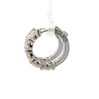 14K W/G DIAMOND HUGGIE EARRINGS 6.00CT