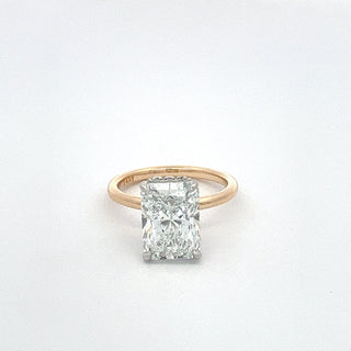 14K Y/G LAB GROWN DIAMOND 3CT RADIANT CUT