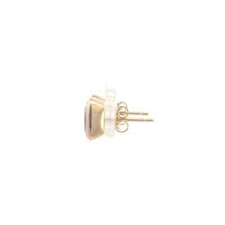 14K Y/G LAB GROWN DIAMOND EARRINGS WITH CUSHION CUT DIAMONDS 2.00CTS