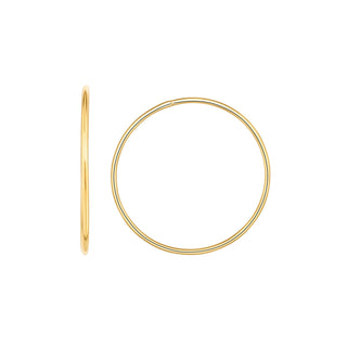 14K Gold 1.2x30mm Endless Hoops