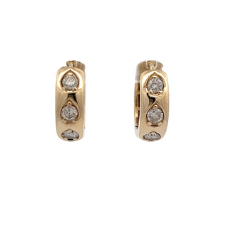 14K Y/G DIAMOND FASHION EARRINGS 0.90CT