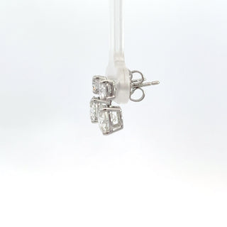 14K GOLD LAB GROWN DIAMOND DANGLING EARRINGS 2.50CT