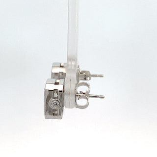 14K W/G LAB GROWN DIAMOND STUD EARRINGS EMERALD CUT 2.00 CT