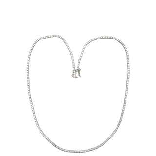 14K W/G LAB GROWN DIAMOND TENNIS NECKLACE 5.00CT