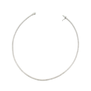 14K W/G DIAMOND TENNIS NECKLACE 5.25CT