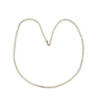 14K Y/G LAB GROWN DIAMOND TENNIS NECKLACE 9.00CT