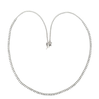 14K W/G LAB GROWN DIAMOND TENNIS NECKLACE 4.00CT