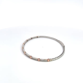 14K DIAMOND FLEXIBLE BANGLE 0.75 CARAT ST