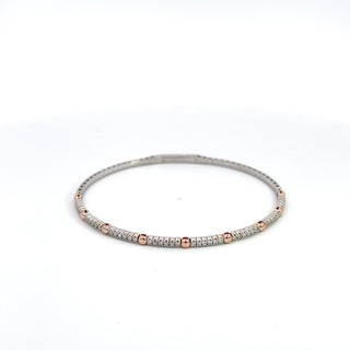 14K DIAMOND FLEXIBLE BANGLE 0.75 CARAT ST