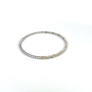 14K DIAMOND FLEXIBLE BANGLE 0.75 CARAT ST