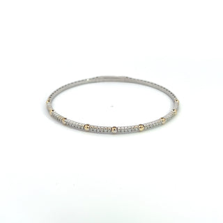 14K DIAMOND FLEXIBLE BANGLE 0.75 CARAT ST