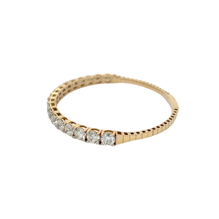 14K Y/G FLEXIBLE BANGLE 10.00CT