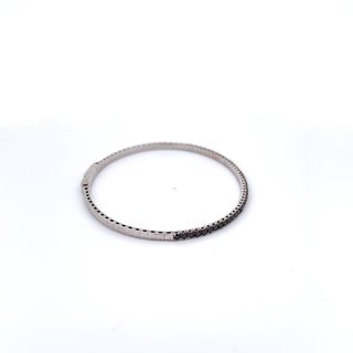 14K BLACK DIAMOND FLEXIBLE BANGLE 1.00 CARAT