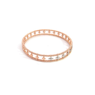 14K DIAMOND FLEXIBLE BANGLE CLOV STYLE 1.00 CARAT