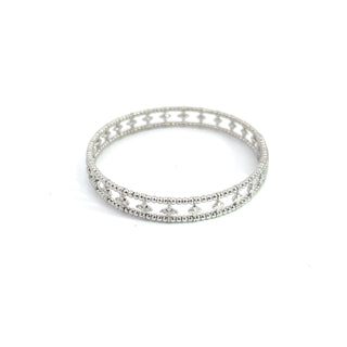 14K DIAMOND FLEXIBLE BANGLE CLOV STYLE 1.00 CARAT