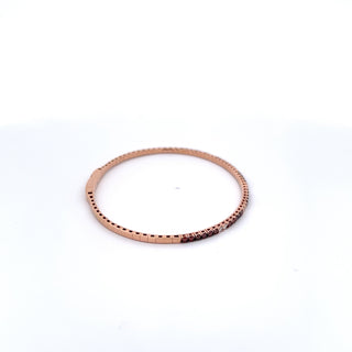 14K WHITE/CHOCOLATE DIAMOND FLEXIBLE BANGLE 1.00 CARAT