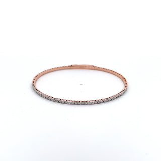 14K DIAMOND FLEXIBLE BANGLE 1.00 CARAT