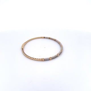 14K DIAMOND FLEXIBLE BANGLE 1.00 CARAT - ST
