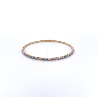 14K DIAMOND FLEXIBLE BANGLE 1.00 CARAT - ST