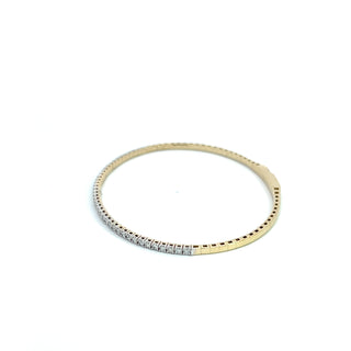 14K DIAMOND FLEXIBLE BANGLE 1.00 CARAT