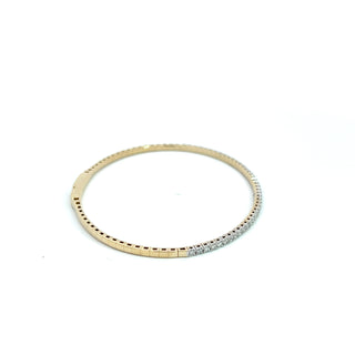14K DIAMOND FLEXIBLE BANGLE 1.00 CARAT