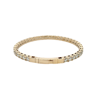 14K Y/G FLEXIBLE BANGLE 11.00CT