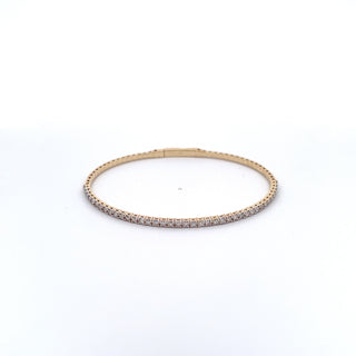 14K DIAMOND FLEXIBLE BANGLE 1.25 CARATS