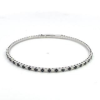14K W/G DIAMOND FLEXIBLE BANGLE 1.25CT